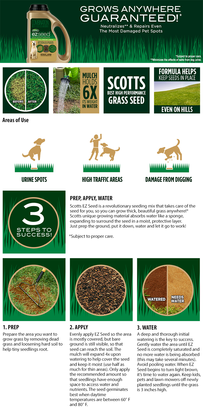 Scotts 2 lb. EZ Seed Dog Spot Repair Tall Fescue Lawns17446 The Home Depot